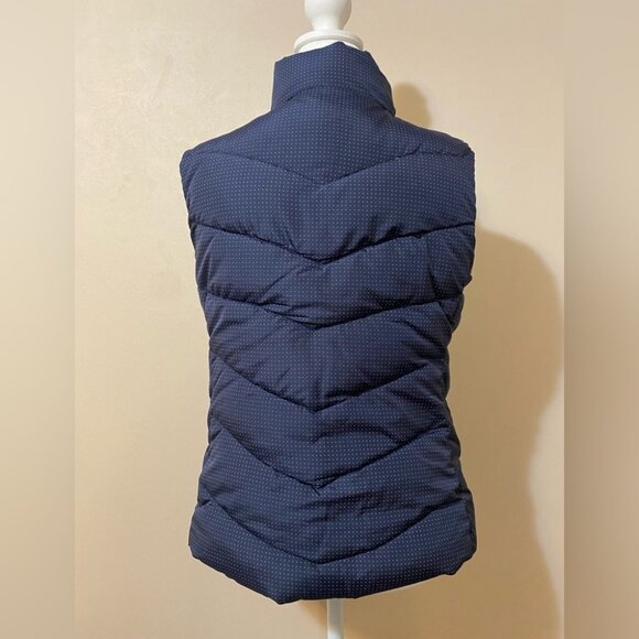 outdoor Edition winter warmth puffer vest navy dots women’s size small - Picture 3 of 5